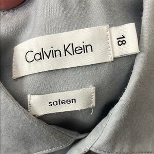 Calvin Klein Gray Sateen Blouse